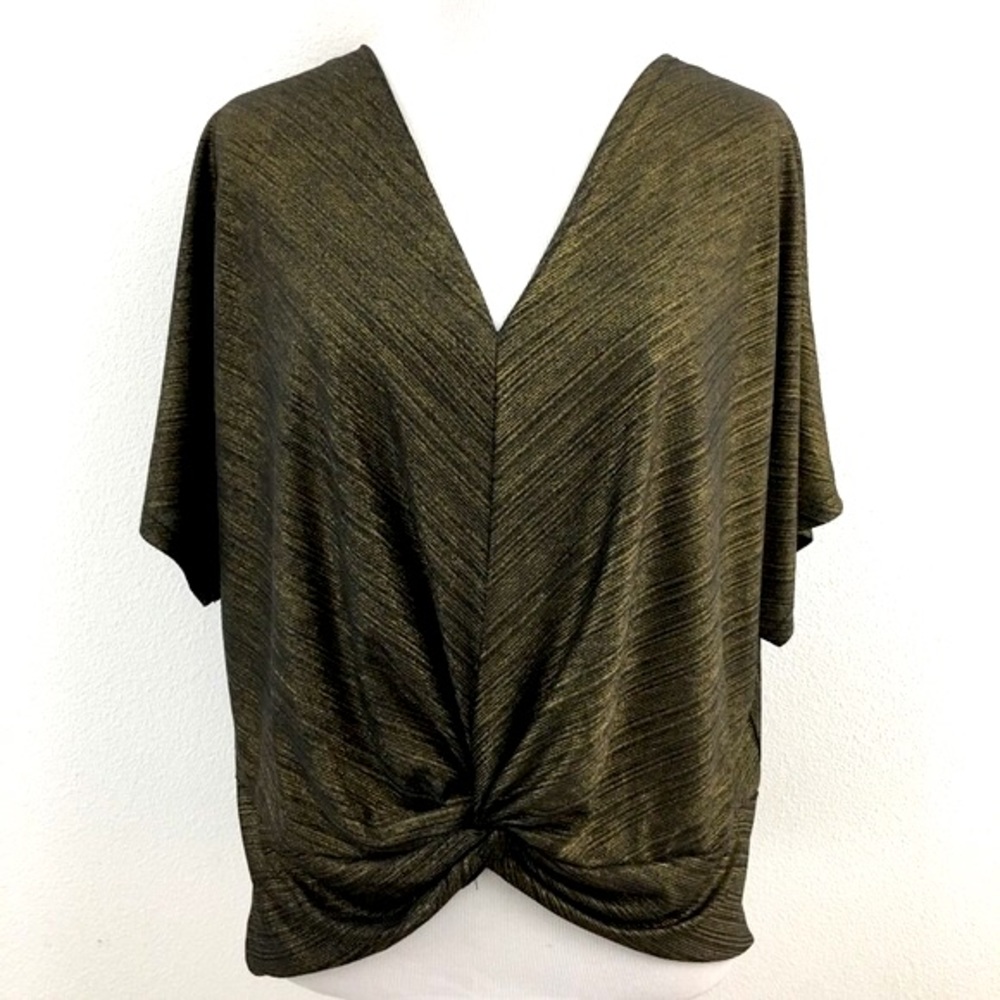 Code Mode | Gold Front Knot Blouse - image 1